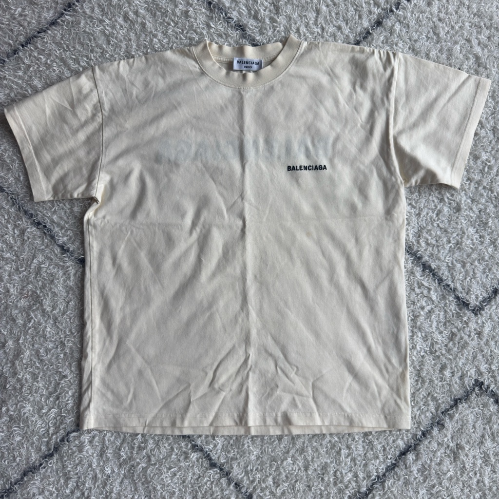 Balenciaga Cotton Cream T-Shirt